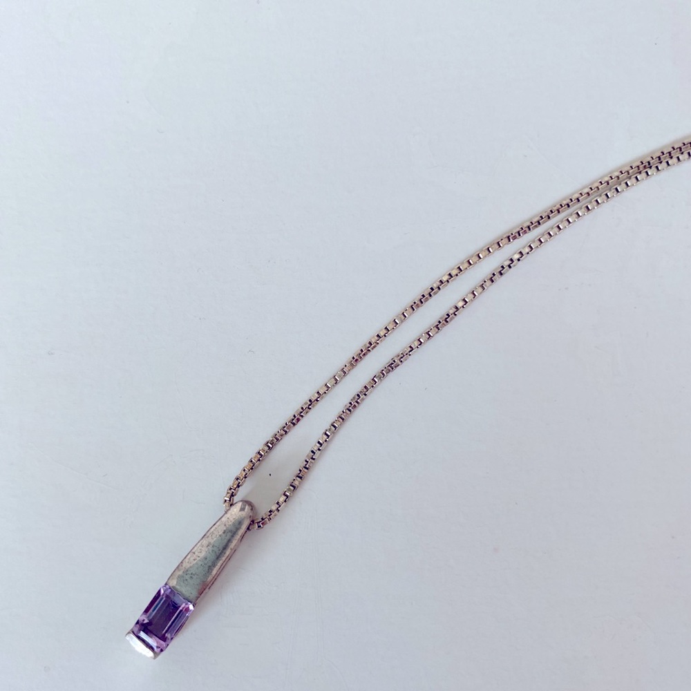 Silver amethyst necklace